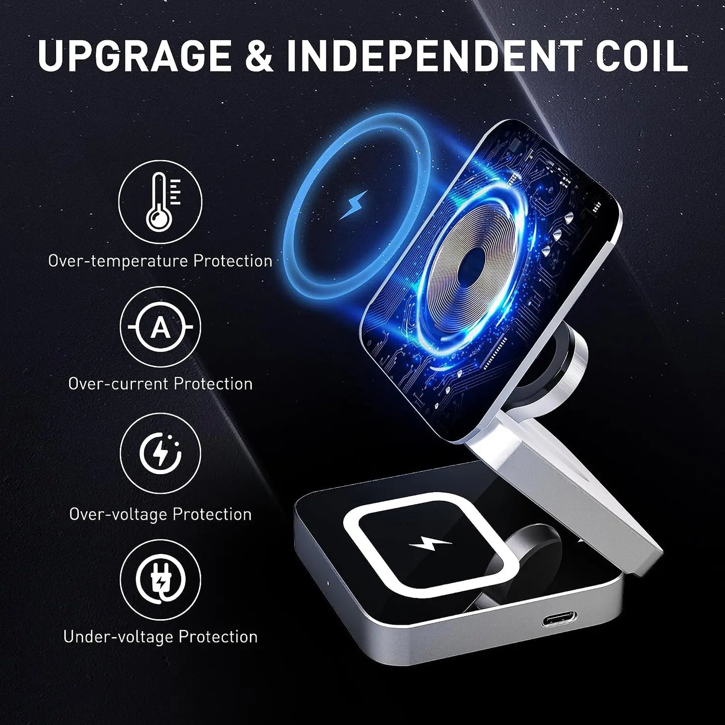 3-in-1 Magnetic Wireless Charging Station