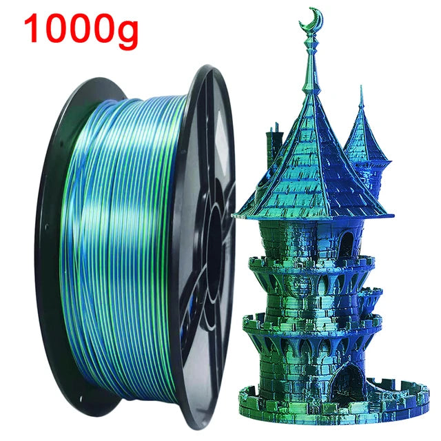EasyThreed Dual Color Silk PLA Filament 1.75mm – 1kg Multicolor for FDM 3D Printers