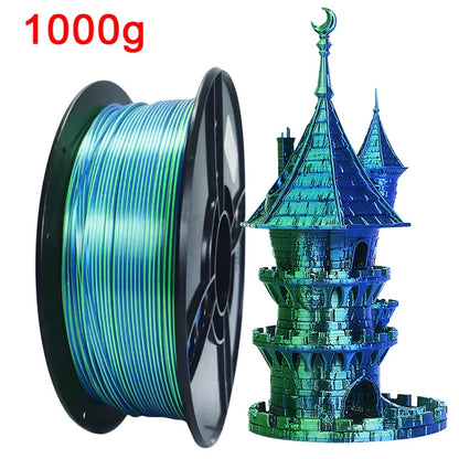 EasyThreed Dual Color Silk PLA Filament 1.75mm – 1kg Multicolor for FDM 3D Printers