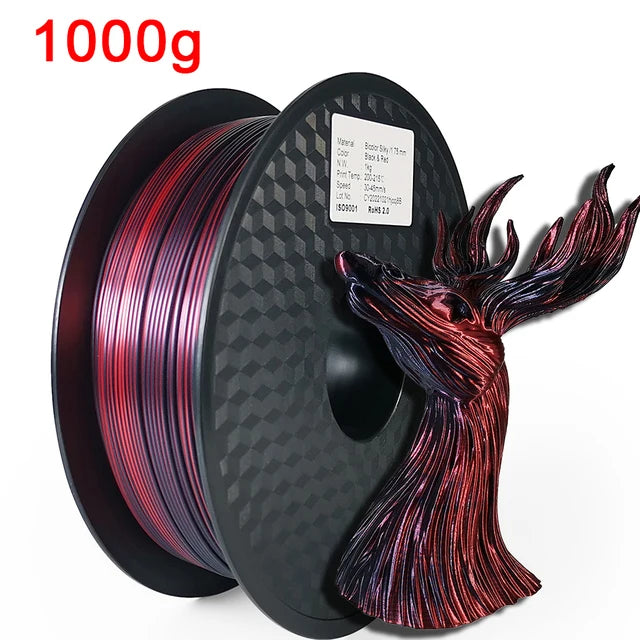 EasyThreed Dual Color Silk PLA Filament 1.75mm – 1kg Multicolor for FDM 3D Printers