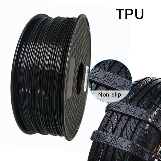 Black TPU Flexible Filament 1.75mm – 100g / 250g Soft 95A for FDM 3D Printers