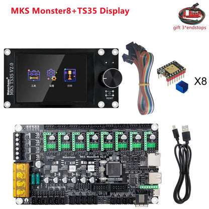 Makerbase MKS Monster8 – 32-Bit 3D Printer Control Board with TMC2209 for Voron / Octopus