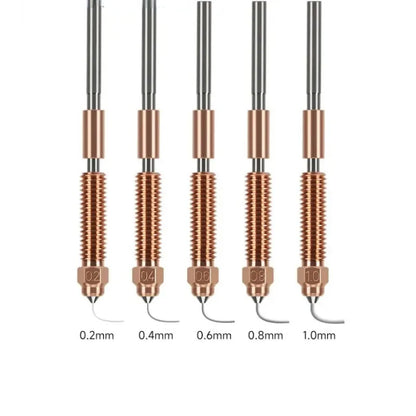Creality K1C Hardened Steel Nozzle Set – Abrasion-Resistant Replacement Nozzles