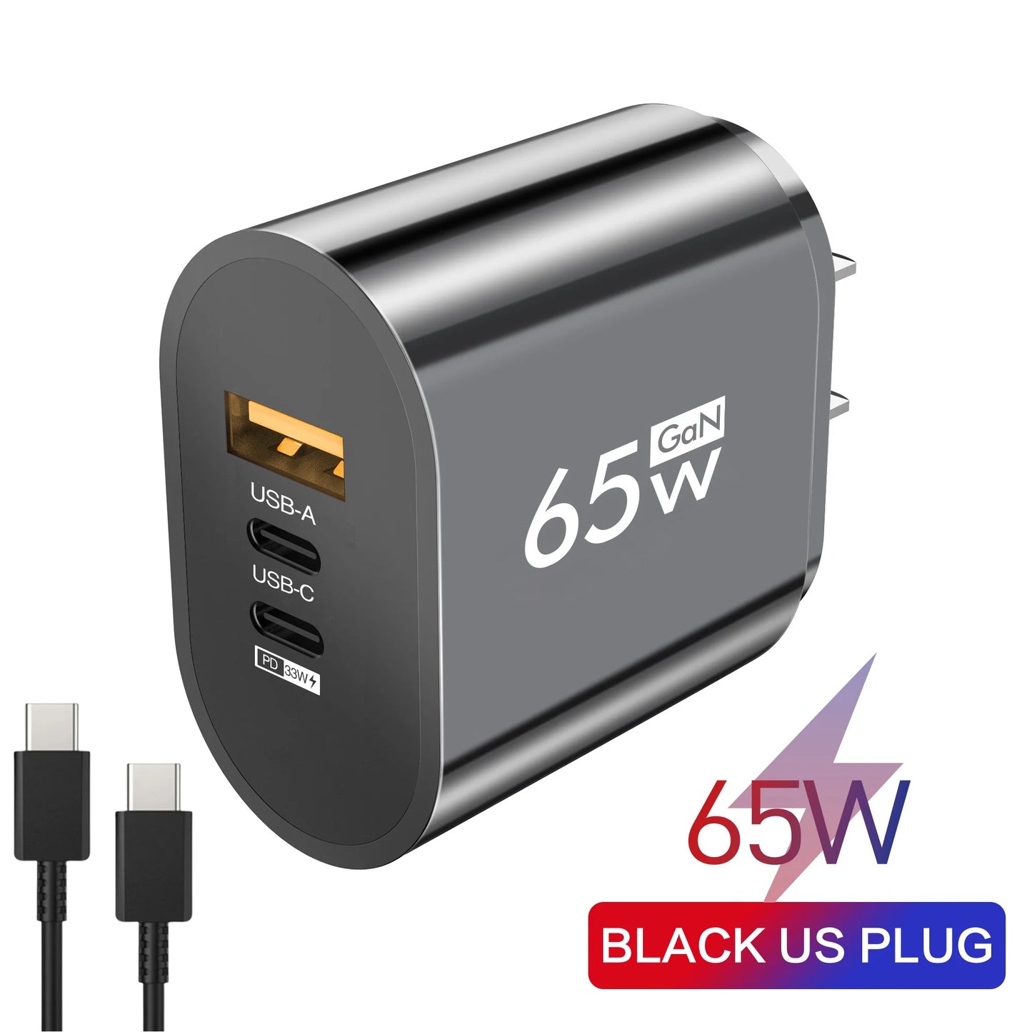65W GaN Multi-Port USB-C Charger