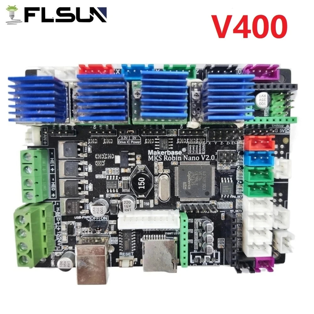 FLSUN V400 Motherboard – MKS Robin Nano TMC2226 Driver Replacement Mainboard