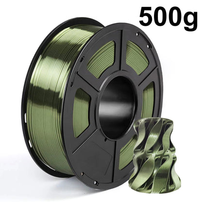 Silk PLA Filament – 1.75mm Shiny Metallic Finish 3D Printer Filament