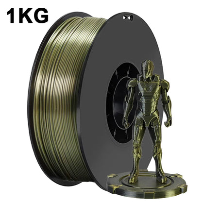 250g 500g 1Kg PLA Filament Silk Black Red Dual Color
