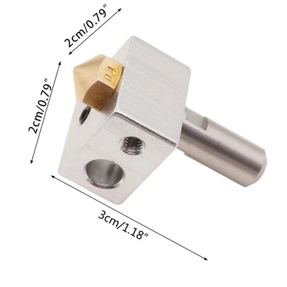 MK10 Hotend Kit – M7 Nozzle, Aluminium Heat Block & PTFE Tube for 3D Printers