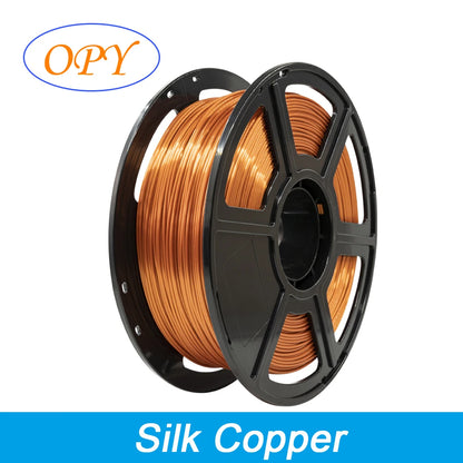 Silk PLA Filament 1.75mm – 1kg Sample Gold, Silver, Copper, Metal Gray, Blue & Green
