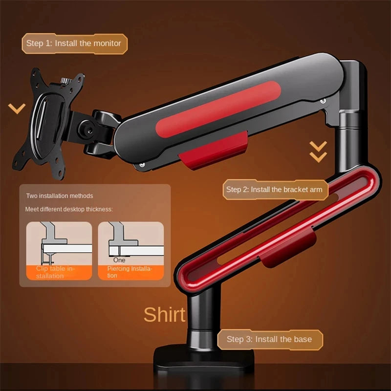 Adjustable Single Monitor Arm 13-32"