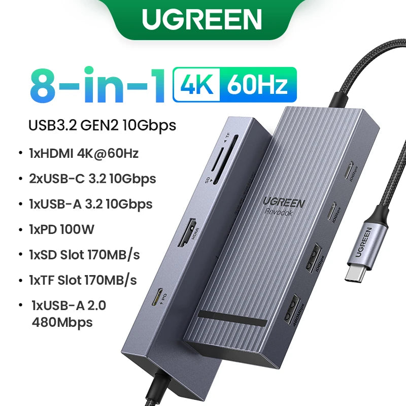 UGREEN USB-C Docking Hub 4K HDMI PD100W