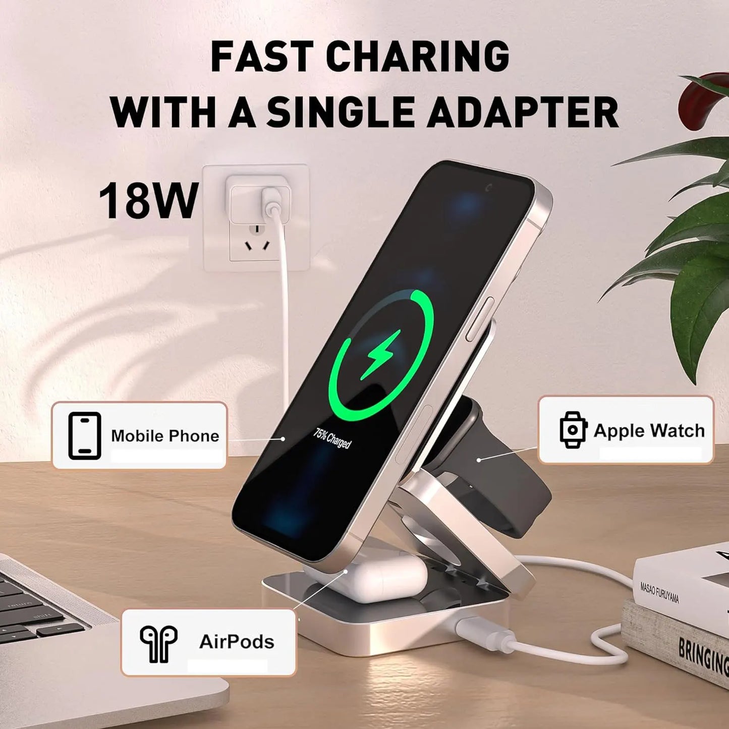 3-in-1 Magnetic Wireless Charging Station