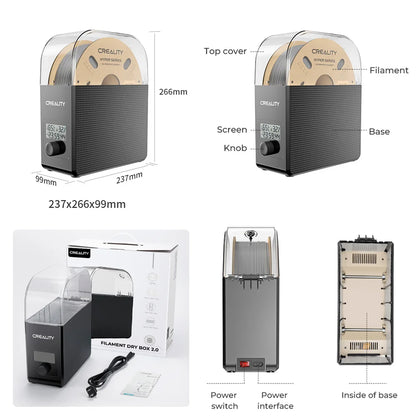 CREALITY Filament Dryer Box – Active Heated Spool Storage