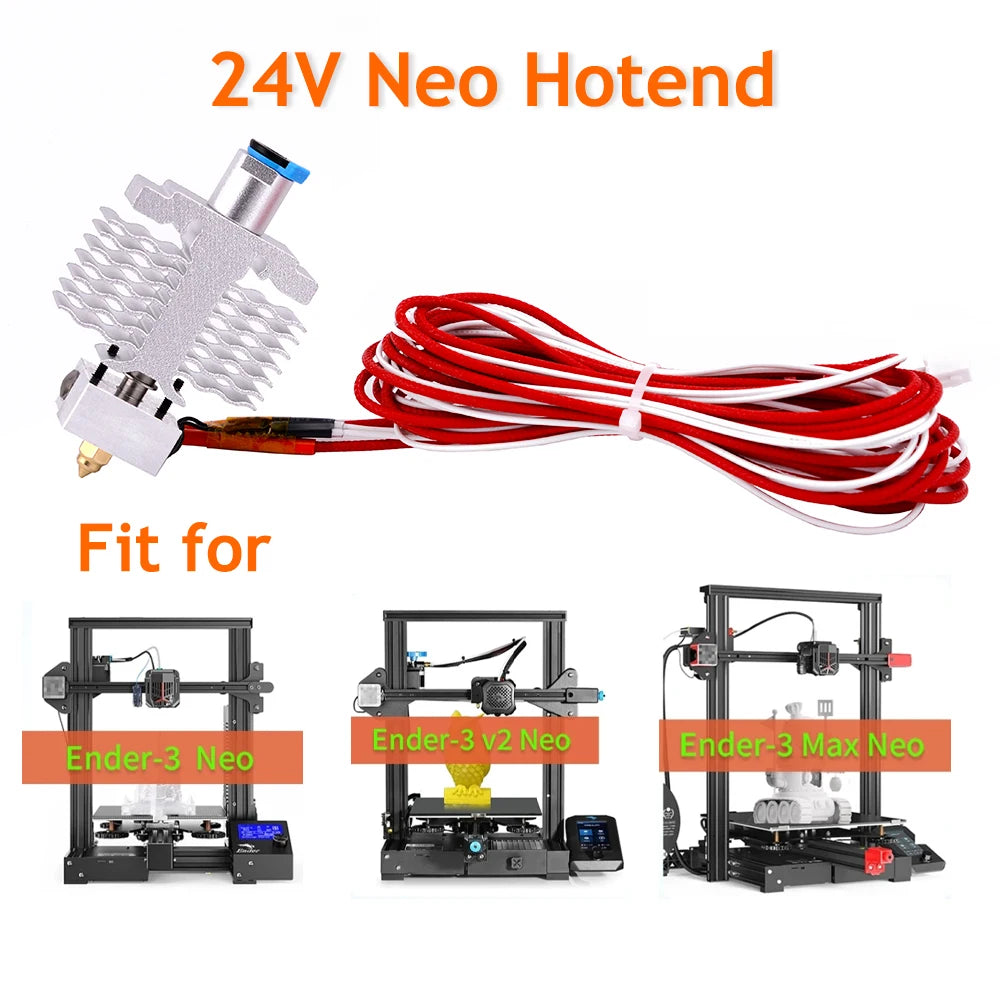 Hotend Kit for Ender 3 Neo / V2 Neo / Max Neo – J-Head Heatbreak, Nozzle Block & 1.5m Heater Thermistor
