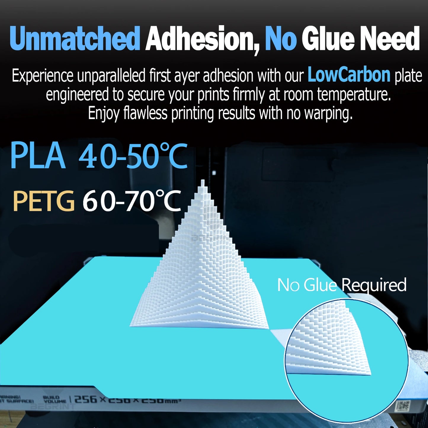 Bambu Lab P2S Build Plate – Double-Sided 257x257mm Heated Bed Print Surface