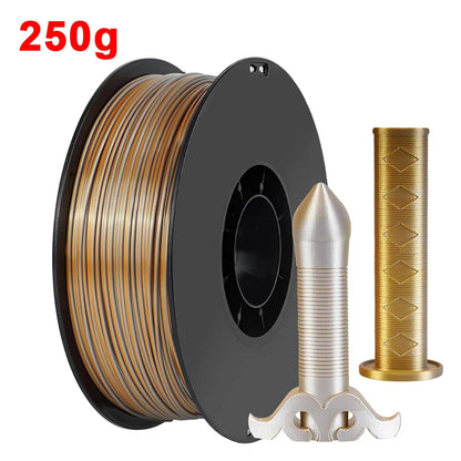 250g 500g 1Kg PLA Filament Silk Black Red Dual Color