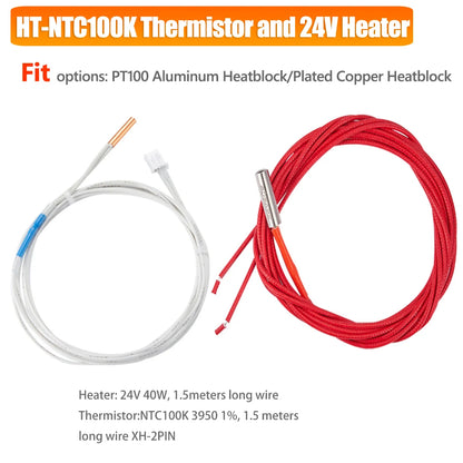 Hotend Kit for Ender 3 Neo / V2 Neo / Max Neo – J-Head Heatbreak, Nozzle Block & 1.5m Heater Thermistor