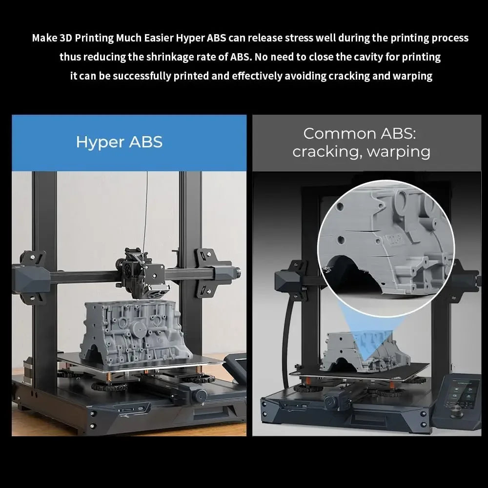 Creality Hyper ABS Filament 1.75mm – 1kg High-Speed Open Printing for FDM 3D Printers