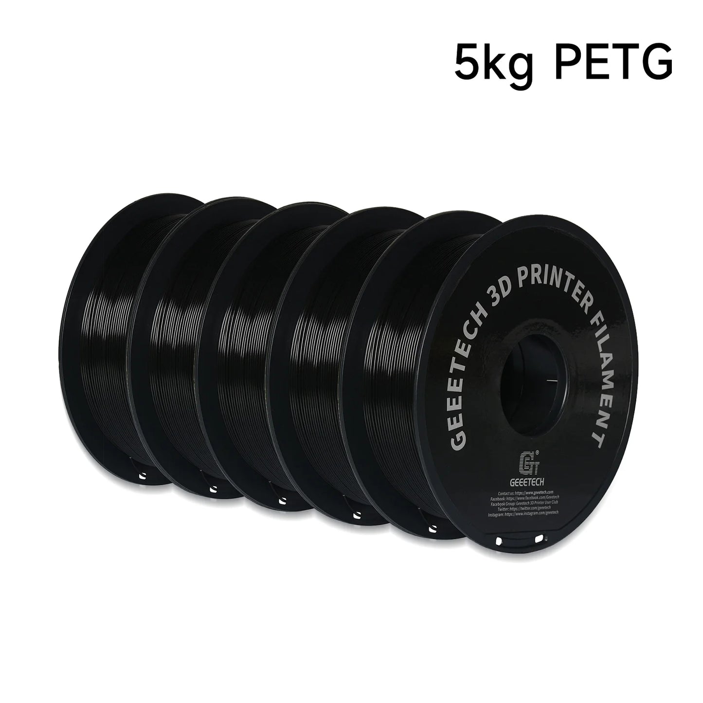 Geeetech PETG Filament 1.75mm – 5kg Vacuum Packed Colorful Spool for FDM 3D Printers
