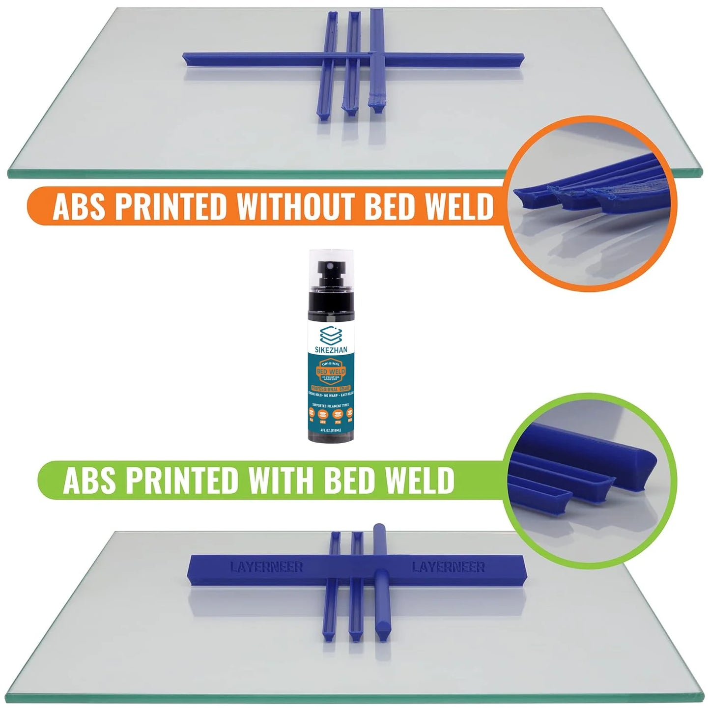 3D Printer Bed Adhesion Aid & Deburring Finishing Tool – Strong Hold, Easy Lift-Off