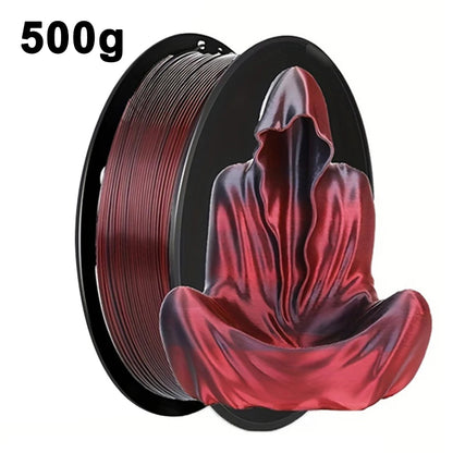 250g 500g 1Kg PLA Filament Silk Black Red Dual Color