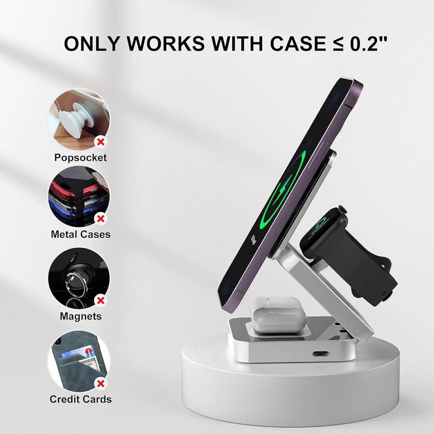 3-in-1 Magnetic Wireless Charging Station
