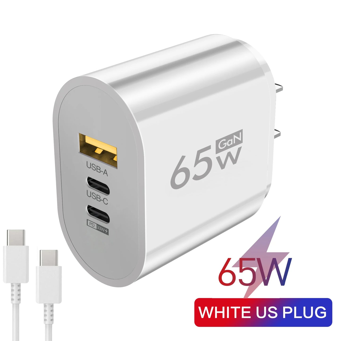 65W GaN Multi-Port USB-C Charger