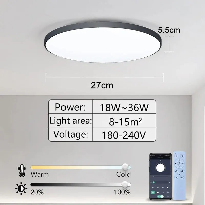 Smart LED Ceiling Light with App Control