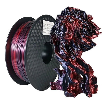 EasyThreed Dual Color Silk PLA Filament 1.75mm – 1kg Multicolor for FDM 3D Printers