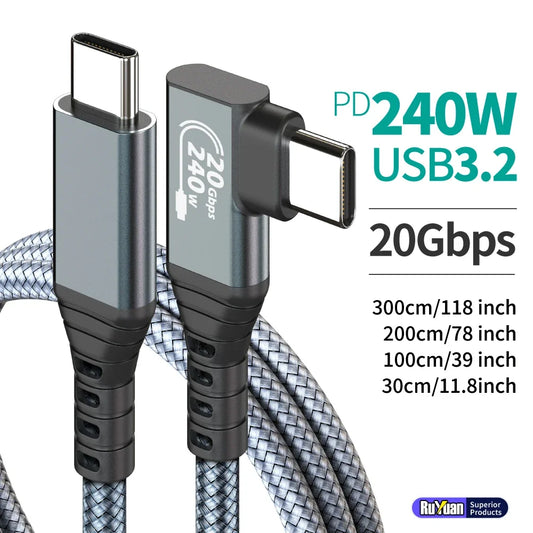 USB-C Data Cable 20Gbps 240W