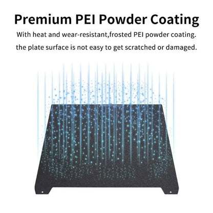 Flexible Steel Build Plate 370x370mm – PEI Heat Resistant Print Bed
