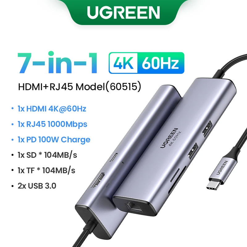UGREEN 10-in-1 USB-C Hub 4K HDMI RJ45 PD100W