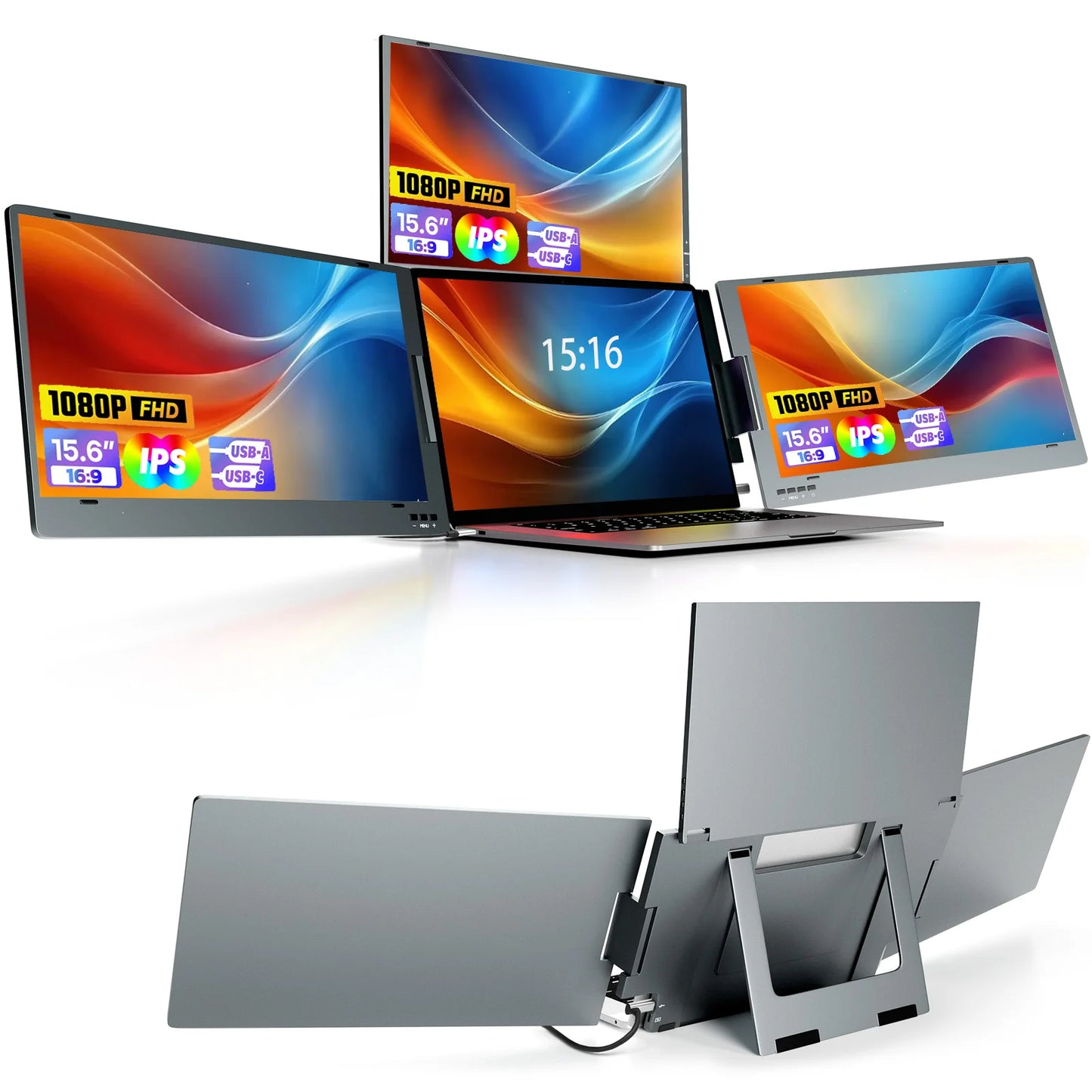 Triple Screen Laptop Monitor