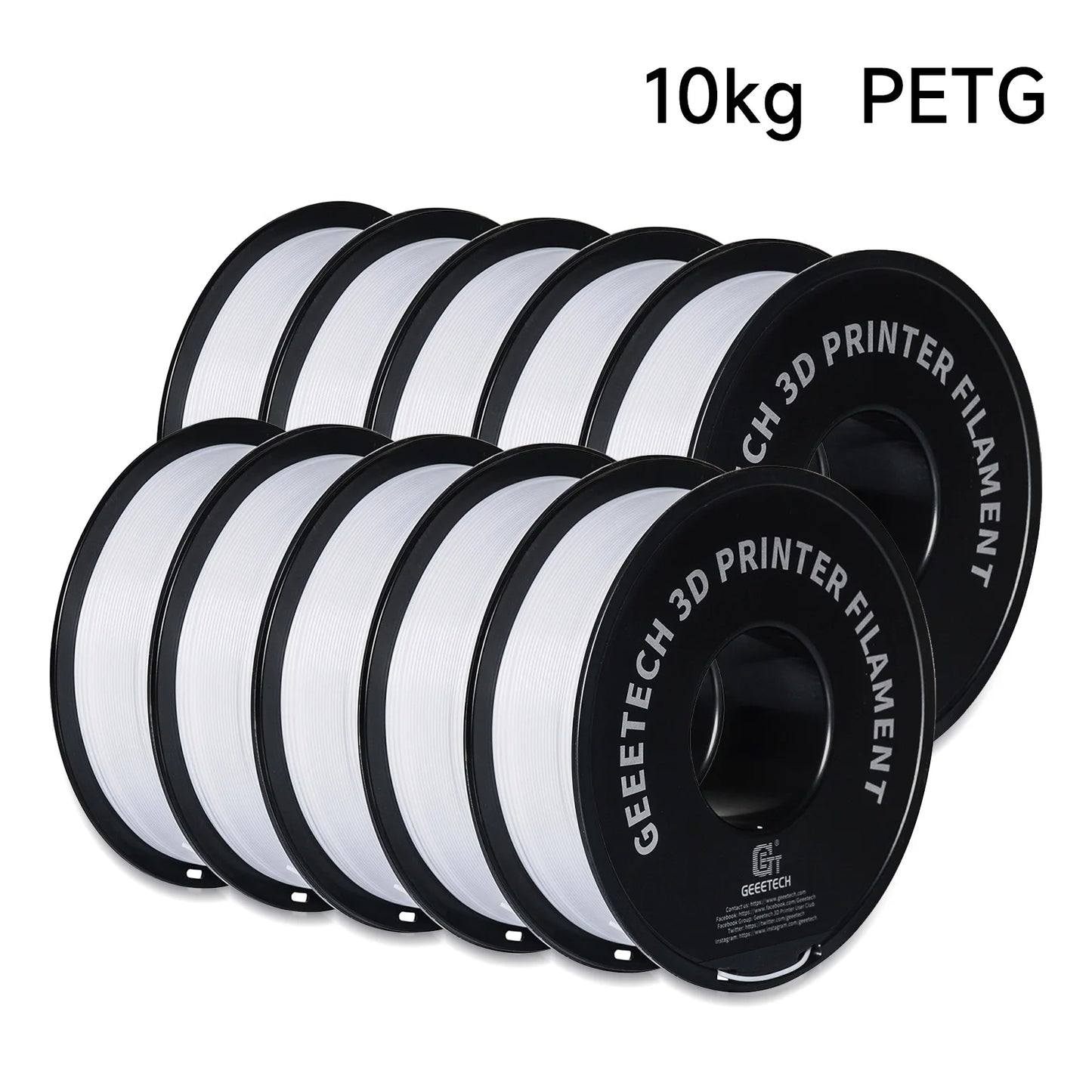 PLA Filament 1.75mm 10pcs