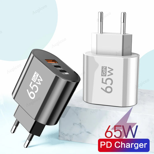 65W GaN Multi-Port USB-C Charger